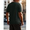 imageSuperPrity Mens TShirts Casual Crewneck Short Sleeve T Shirt Knit Waffle Summer Tshirts ShirtsDark Green