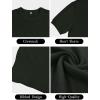 imageSuperPrity Mens TShirts Casual Crewneck Short Sleeve T Shirt Knit Waffle Summer Tshirts ShirtsDark Green