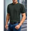 imageSuperPrity Mens TShirts Casual Crewneck Short Sleeve T Shirt Knit Waffle Summer Tshirts ShirtsDark Green