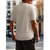 imageSuperPrity Mens TShirts Casual Crewneck Short Sleeve T Shirt Knit Waffle Summer Tshirts ShirtsKhaki