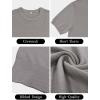 imageSuperPrity Mens TShirts Casual Crewneck Short Sleeve T Shirt Knit Waffle Summer Tshirts ShirtsLight Grey