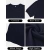 imageSuperPrity Mens TShirts Casual Crewneck Short Sleeve T Shirt Knit Waffle Summer Tshirts ShirtsNavy Blue