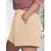 imageSuperPrity Running Shorts for Women High Waisted Workout Shorts Athletic Comfy Drawstring Sweat Gym Shorts with PocketsApricot