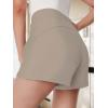 imageSuperPrity Running Shorts for Women High Waisted Workout Shorts Athletic Comfy Drawstring Sweat Gym Shorts with PocketsKhaki