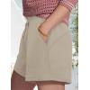 imageSuperPrity Running Shorts for Women High Waisted Workout Shorts Athletic Comfy Drawstring Sweat Gym Shorts with PocketsKhaki
