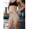 imageSuperPrity Running Shorts for Women High Waisted Workout Shorts Athletic Comfy Drawstring Sweat Gym Shorts with PocketsKhaki