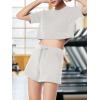 imageSuperPrity Running Shorts for Women High Waisted Workout Shorts Athletic Comfy Drawstring Sweat Gym Shorts with PocketsLight Grey