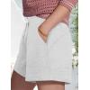 imageSuperPrity Running Shorts for Women High Waisted Workout Shorts Athletic Comfy Drawstring Sweat Gym Shorts with PocketsLight Grey