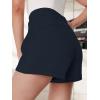 imageSuperPrity Running Shorts for Women High Waisted Workout Shorts Athletic Comfy Drawstring Sweat Gym Shorts with PocketsNavy Blue