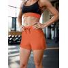 imageSuperPrity Running Shorts for Women High Waisted Workout Shorts Athletic Comfy Drawstring Sweat Gym Shorts with PocketsOrange