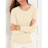 imageSuperPrity Womens Long Sleeve Crewneck Shirts Dressy Casual Knit Blouses Lightweight Pullover Sweater Jumper TopsApricot