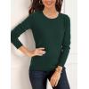 imageSuperPrity Womens Long Sleeve Crewneck Shirts Dressy Casual Knit Blouses Lightweight Pullover Sweater Jumper TopsDark Green