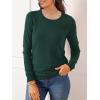 imageSuperPrity Womens Long Sleeve Crewneck Shirts Dressy Casual Knit Blouses Lightweight Pullover Sweater Jumper TopsDark Green