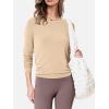 imageSuperPrity Womens Long Sleeve TShirt Workout Tops Reversible Tie Front Tunic Yoga Gym Ladies Blouses ActivewearBeige