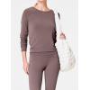 imageSuperPrity Womens Long Sleeve TShirt Workout Tops Reversible Tie Front Tunic Yoga Gym Ladies Blouses ActivewearDark Khaki