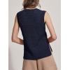 imageSuperPrity Womens Sweater Vest Sleeveless Crochet Sheer Knit Sweater Tank Casual See Through Crewneck SweaterNavy Blue