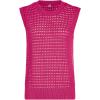 imageSuperPrity Womens Sweater Vest Sleeveless Crochet Sheer Knit Sweater Tank Casual See Through Crewneck SweaterNeon Pink