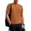 imageSuperPrity Mens TShirts Casual Crewneck Short Sleeve T Shirt Knit Waffle Summer Tshirts ShirtsBrown
