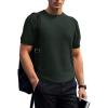 imageSuperPrity Mens TShirts Casual Crewneck Short Sleeve T Shirt Knit Waffle Summer Tshirts ShirtsDark Green