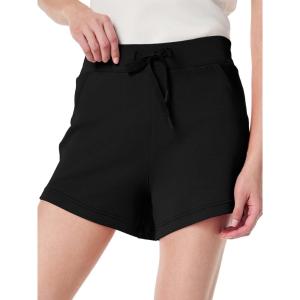 imageSuperPrity Running Shorts for Women High Waisted Workout Shorts Athletic Comfy Drawstring Sweat Gym Shorts with PocketsBlack
