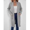 imageSuperPrity Cardigan Sweaters for Women Fashion 2024 Casual Open Front Knit Coat Long Sleeve Coatigan Jackets Fall Outwear