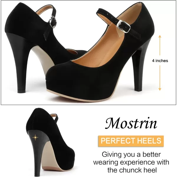 Mostrin Fashion Vintage Womens Small Bowtie Platform Pumps Ladies Sexy High Heeled ShoesBlack22201