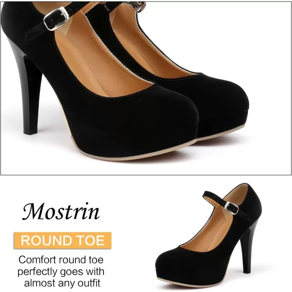 Mostrin Fashion Vintage Womens Small Bowtie Platform Pumps Ladies Sexy High Heeled ShoesBlack22201