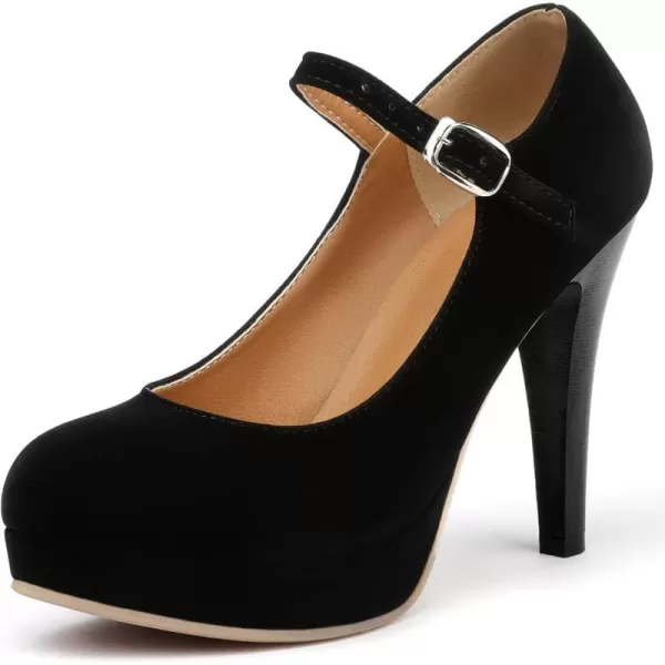 Mostrin Fashion Vintage Womens Small Bowtie Platform Pumps Ladies Sexy High Heeled ShoesBlack22201
