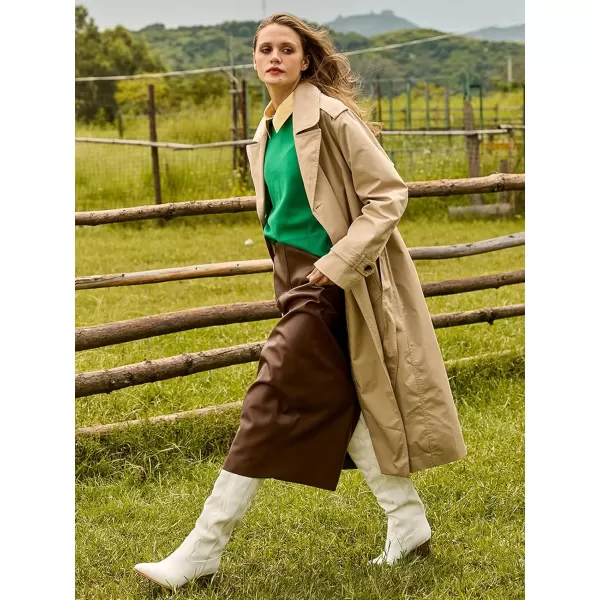 Mostrin Cowgirl Boots for Women Embroidered Cowboy Boots Pointed Toe Knee High Boots Chunky Block Heel Pull On Tall Western Boot for LadiesWhite002