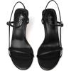 imageMostrin Womens Kitten Heels Strappy Heels Ankle Strap Round Open Toe Heeled Sandals Sexy Fashion Comfort Dress Shoes For Party WeddingBlack