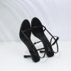 imageMostrin Womens Kitten Heels Strappy Heels Ankle Strap Round Open Toe Heeled Sandals Sexy Fashion Comfort Dress Shoes For Party WeddingBlack