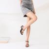 imageMostrin Womens Kitten Heels Strappy Heels Ankle Strap Round Open Toe Heeled Sandals Sexy Fashion Comfort Dress Shoes For Party WeddingBlack