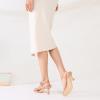 imageMostrin Womens Kitten Heels Strappy Heels Ankle Strap Round Open Toe Heeled Sandals Sexy Fashion Comfort Dress Shoes For Party WeddingNude