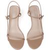 imageMostrin Womens Kitten Heels Strappy Heels Ankle Strap Round Open Toe Heeled Sandals Sexy Fashion Comfort Dress Shoes For Party WeddingNude