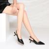 imageMostrin Kitten Heels for Women Pointed Toe Pumps Patent Leather Low Heel Slingback Heels with Buckle Dress Shoes for Dating Party WorkingBlack Croc