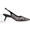 imageMostrin Kitten Heels for Women Pointed Toe Pumps Patent Leather Low Heel Slingback Heels with Buckle Dress Shoes for Dating Party WorkingLeopard Mesh