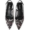 imageMostrin Kitten Heels for Women Pointed Toe Pumps Patent Leather Low Heel Slingback Heels with Buckle Dress Shoes for Dating Party WorkingLeopard Mesh