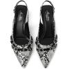 imageMostrin Kitten Heels for Women Pointed Toe Pumps Patent Leather Low Heel Slingback Heels with Buckle Dress Shoes for Dating Party WorkingSnake Print