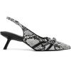 imageMostrin Kitten Heels for Women Pointed Toe Pumps Patent Leather Low Heel Slingback Heels with Buckle Dress Shoes for Dating Party WorkingSnake Print