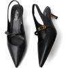 imageMostrin Kitten Heels for Women Slingback Heels Pointed Closed Toe Heels Slip On Dress Pumps Shoes Low Womens Pumps for Dating Party WorkingBlack