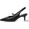 imageMostrin Kitten Heels for Women Slingback Heels Pointed Closed Toe Heels Slip On Dress Pumps Shoes Low Womens Pumps for Dating Party WorkingBlack
