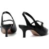 imageMostrin Kitten Heels for Women Slingback Heels Pointed Closed Toe Heels Slip On Dress Pumps Shoes Low Womens Pumps for Dating Party WorkingBlack
