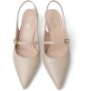 imageMostrin Kitten Heels for Women Slingback Heels Pointed Closed Toe Heels Slip On Dress Pumps Shoes Low Womens Pumps for Dating Party WorkingNude
