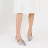 imageMostrin Kitten Heels for Women Slingback Heels Pointed Closed Toe Heels Slip On Dress Pumps Shoes Low Womens Pumps for Dating Party WorkingSilver