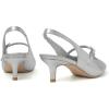imageMostrin Kitten Heels for Women Slingback Heels Pointed Closed Toe Heels Slip On Dress Pumps Shoes Low Womens Pumps for Dating Party WorkingSilver