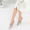 imageMostrin Kitten Heels for Women Slingback Heels Pointed Closed Toe Heels Slip On Dress Pumps Shoes Low Womens Pumps for Dating Party WorkingSilver
