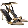 imageMostrin Heels for Women Strappy Heels Lace Up Ankle Strap Heels Pointed Open Toe Heels Stiletto High Heeled Sandals for Prom Party DailyGold