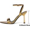 imageMostrin Heels for Women Strappy Heels Lace Up Ankle Strap Heels Pointed Open Toe Heels Stiletto High Heeled Sandals for Prom Party DailyGold