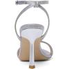 imageMostrin Heels for Women Strappy Heels Lace Up Ankle Strap Heels Pointed Open Toe Heels Stiletto High Heeled Sandals for Prom Party DailySilver
