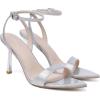 imageMostrin Heels for Women Strappy Heels Lace Up Ankle Strap Heels Pointed Open Toe Heels Stiletto High Heeled Sandals for Prom Party DailySilver